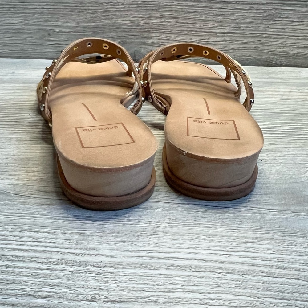 EUC Dolce Vita Ramey 4 strap slip on sandals size 6.5 leather great for summer - Picture 7 of 13